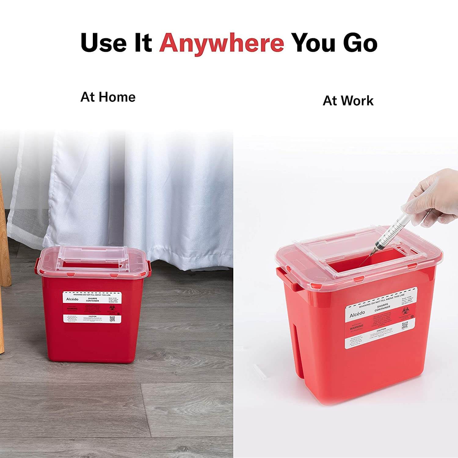Covidien #31142222 – 2 Gallon Red Multi-Purpose Sharps Container